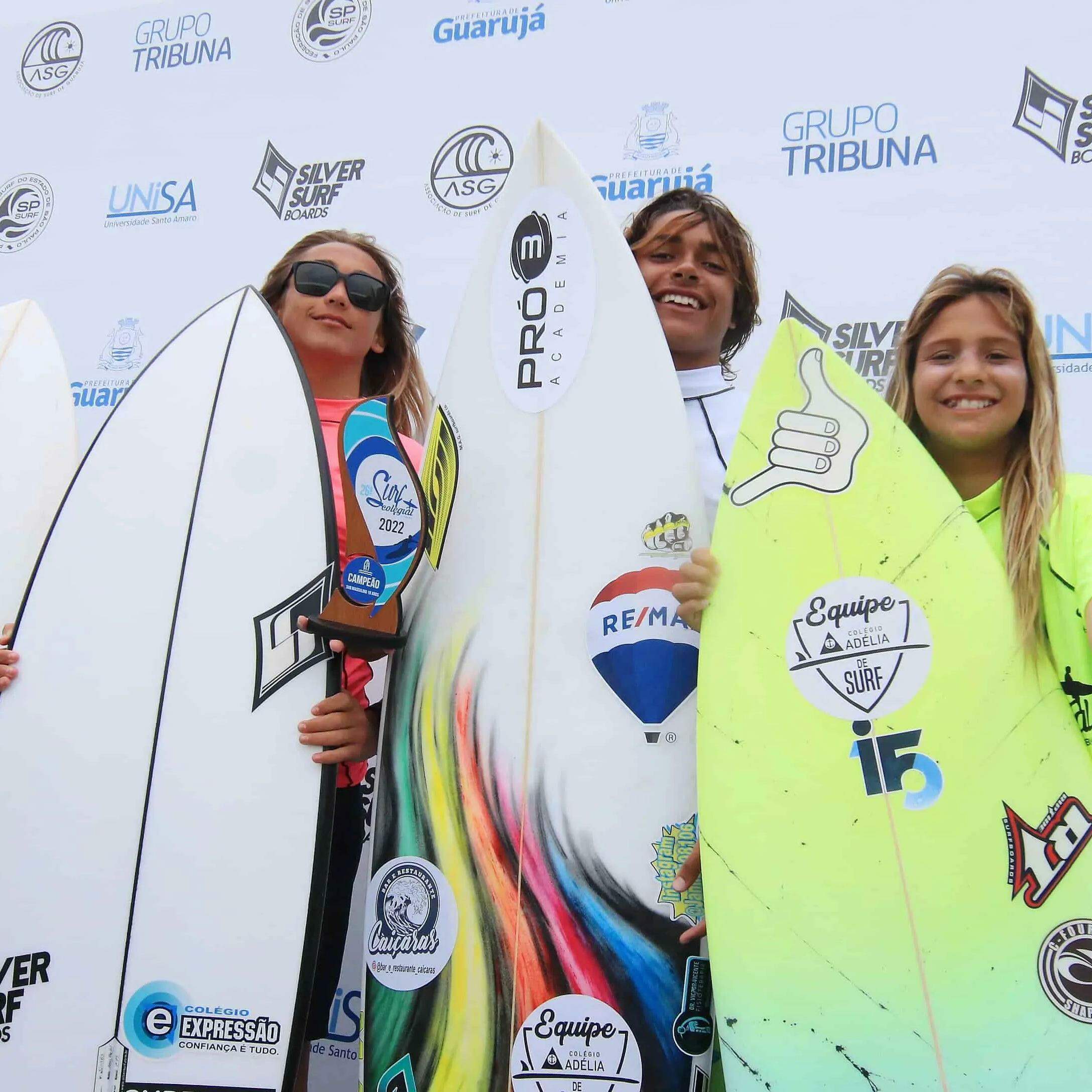 Os grandes vencedores das categorias da competição: Bryan de Almeida, Lucas Camargo, Davi Jihad e Carol Bastides