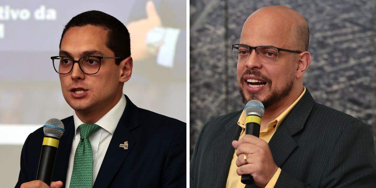 Duarte (à esquerda): setor portuário precisa de estímulos para a descarbonização. Portos devem ser plataformas estratégicas de energia limpa, diz Clauber (à direita)