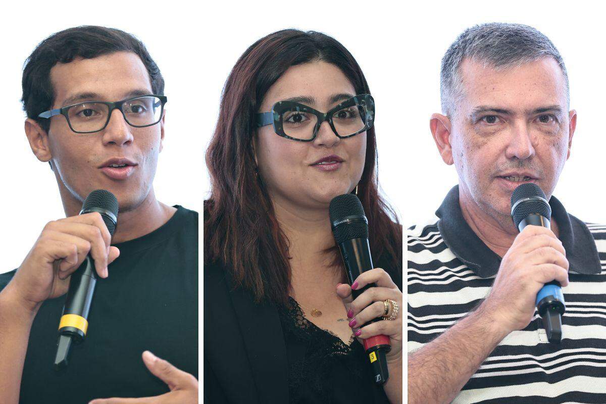 O treinador Lucas Pupo (à esquerda) descobriu na escola que era preciso mudar. Aryadne usou canetas e agora busca vencer ansiedade com exercícios. Denilson descobriu que a corrida é aliada importante da saúde