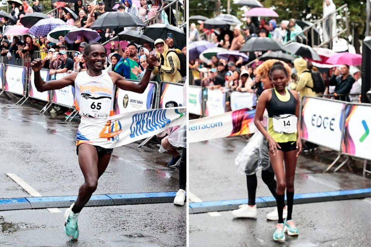 Vestus Cheboi e Nanci Cheptegei venceram a 40ª edição dos 10 KM Tribuna - Terracom, em Santos