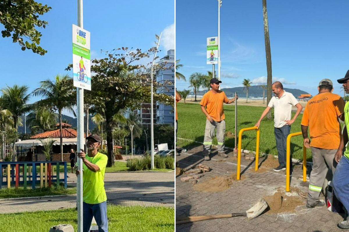 Prefeitura de São Vicente amplia pontos de bicicletário na cidade