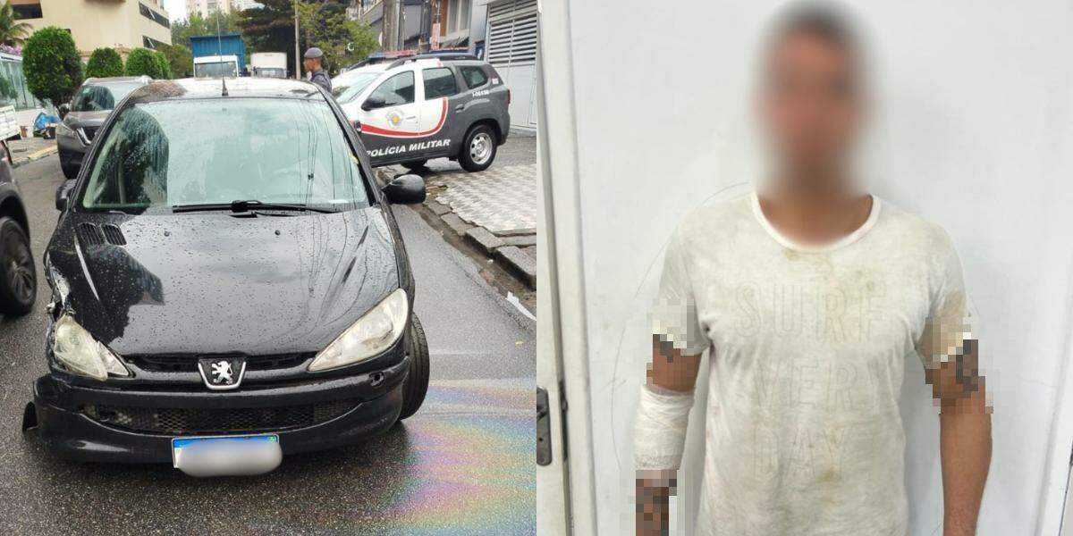 O veículo foi autuado por condução perigosa e recolhido ao pátio