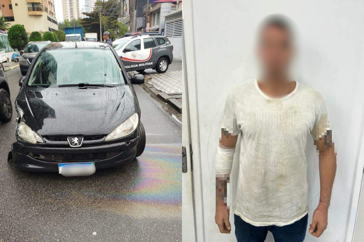 O veículo foi autuado por condução perigosa e recolhido ao pátio