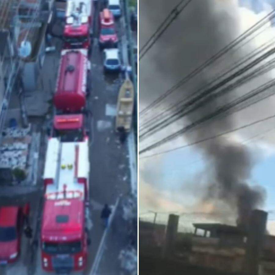 Fogo destruiu cerca de 10 moradias