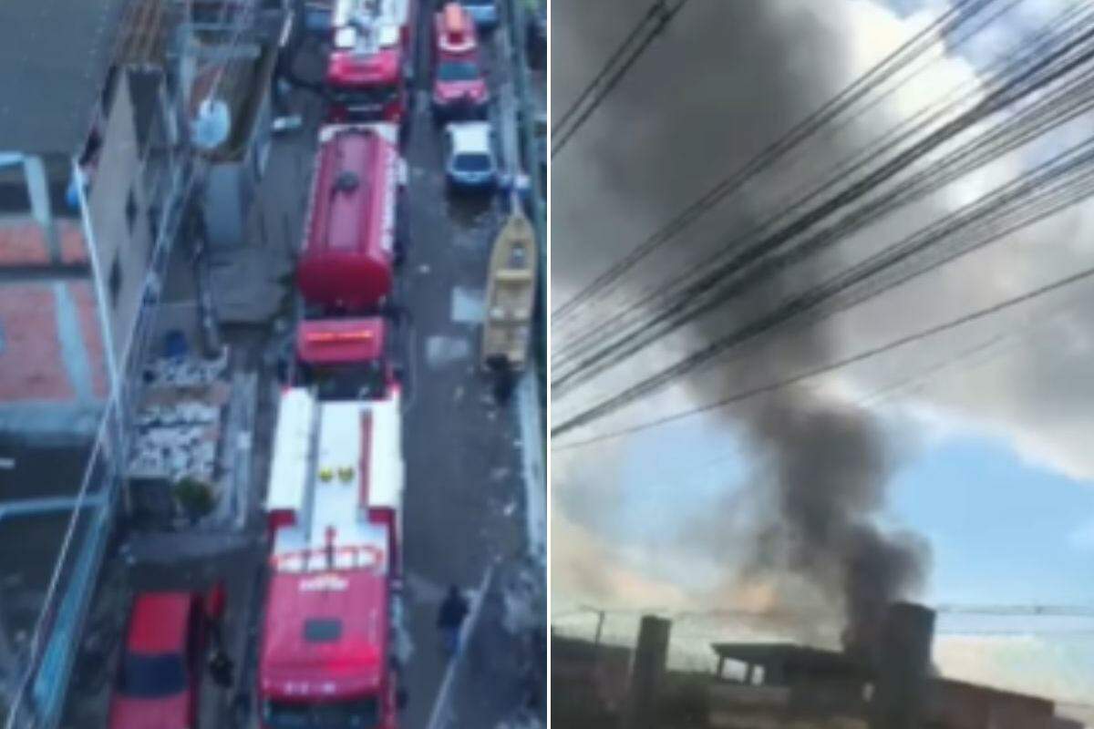Fogo destruiu cerca de 10 moradias